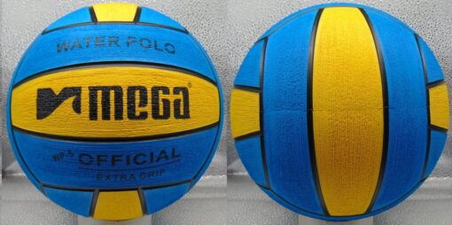 Mega Water Polo Ball Blue - Yellow size 5 - Image 2