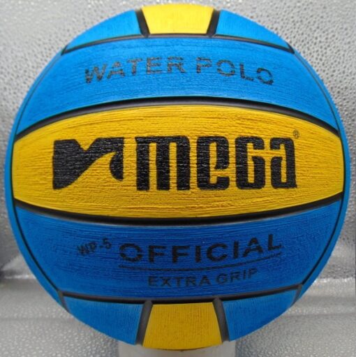 Mega Water Polo Ball Blue - Yellow size 5 - Image 3