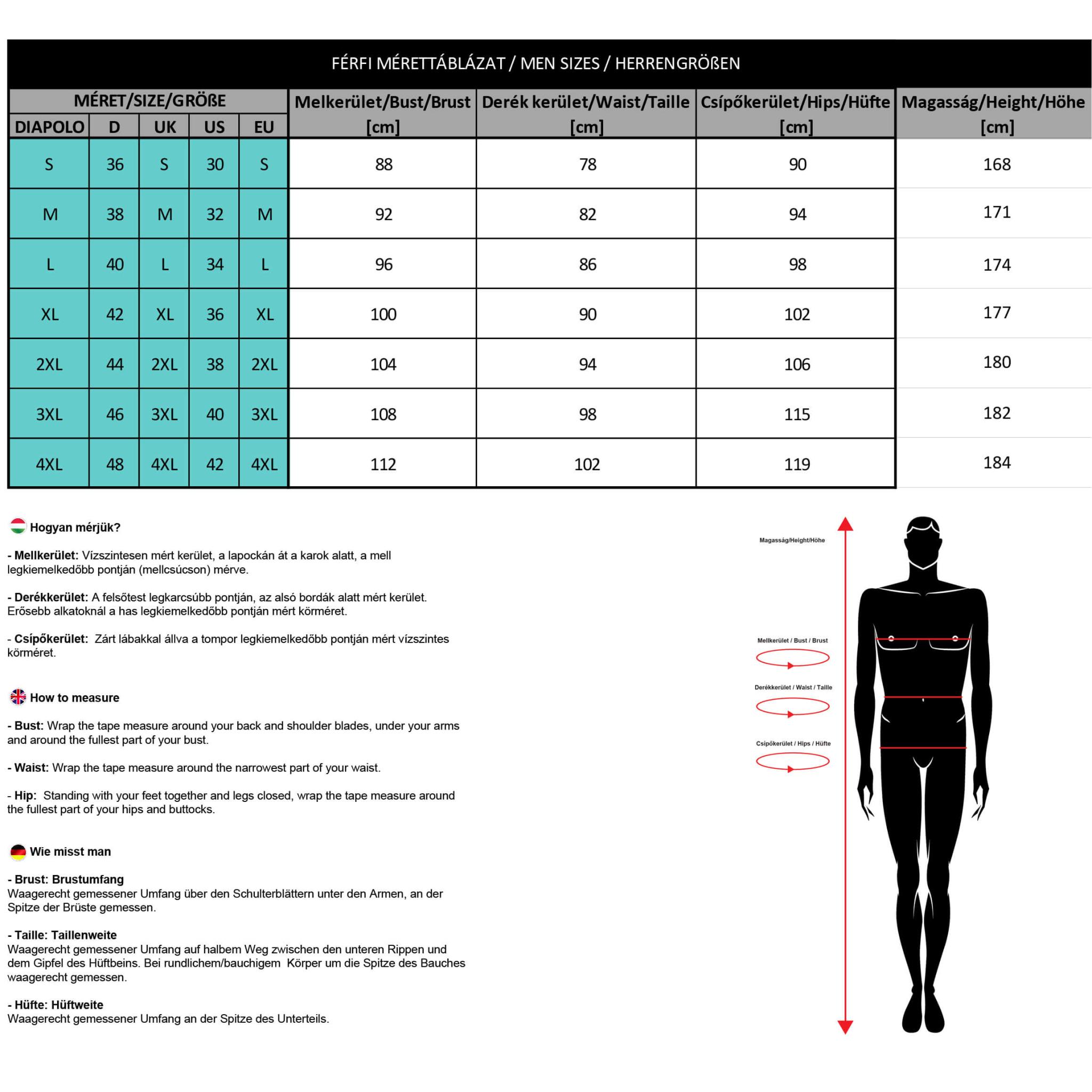 Size Chart - Waterpolo-Market.com